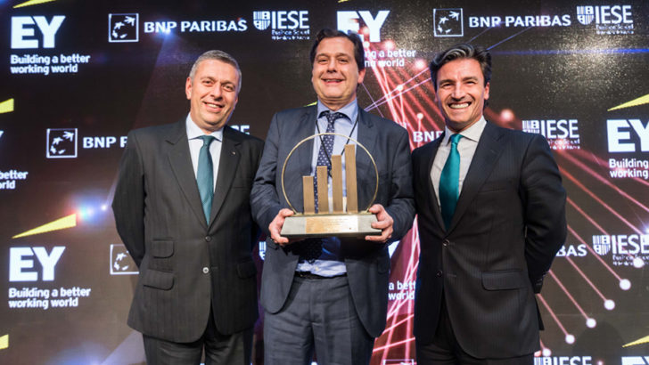 Ignacio Rivera, Consejero Delegado de Hijos de Rivera, recibe el Premio Emprendedor del Año 2017 de EY